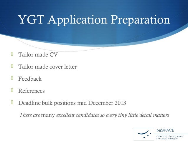 how to apply for the esa young graduate trainee program ecac cover letter