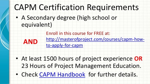 How To Apply For Pmi Capm Certification Exam