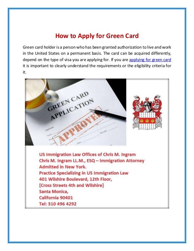 How to apply for green card