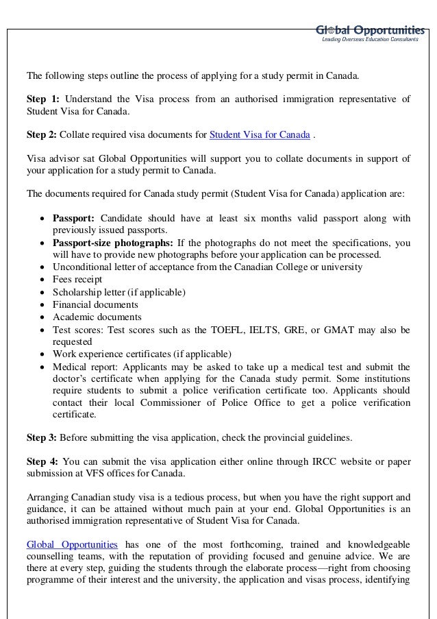 How To Apply For Student Visa For Canada