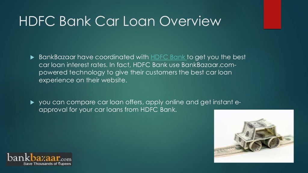 How to apply hdfc bank car loan online