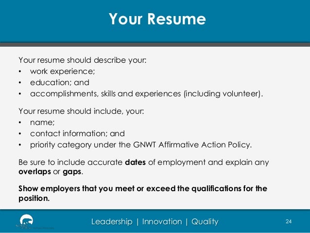 how to apply on gnwt jobs resume volunteer experience