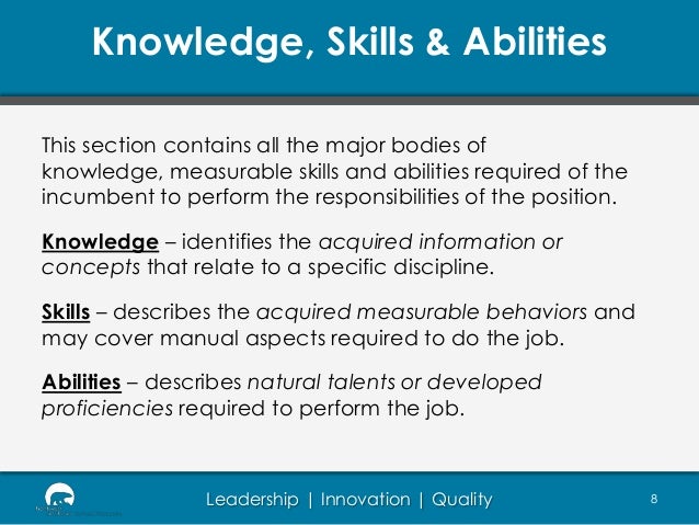 skills when applying for a job