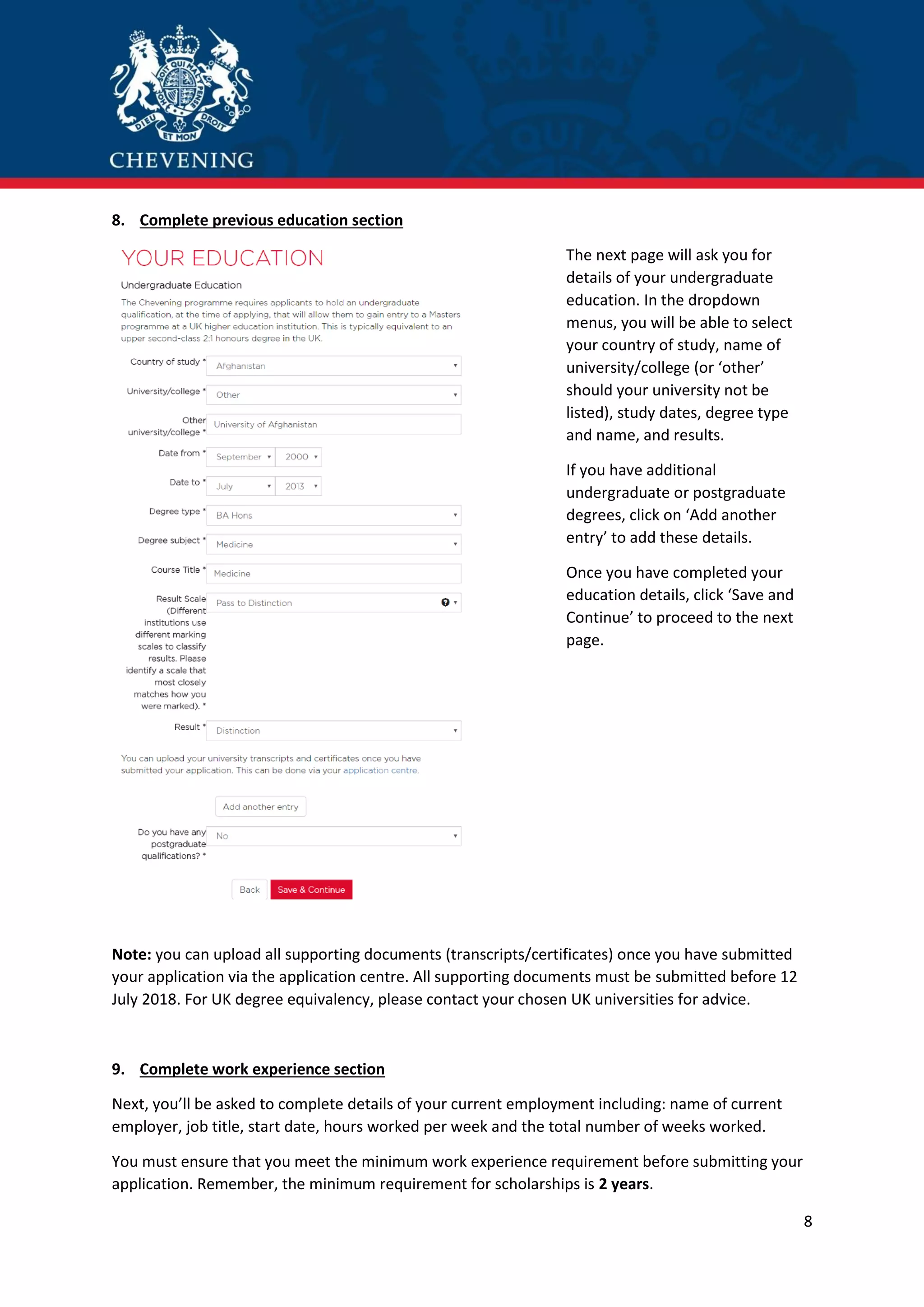 Chevening Scholarship How to Apply step bystep guide PDF