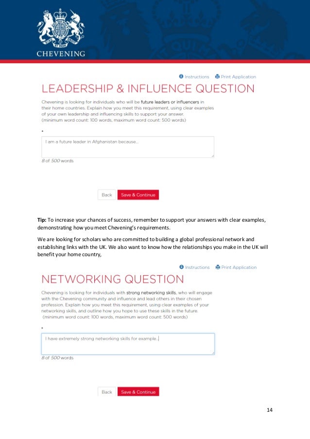 Chevening Scholarship How to Apply step bystep guide