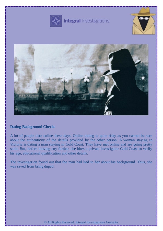 Online dating investigator — 14