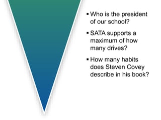 Q: What is the square root of 4? 
Quá dễ 
Questions that have only 
one right answer don’t 
stimulate discussion. 
 