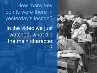 In wartime we often hear 
stories of soldiers who bravely 
risk their lives for their 
comrades and country. 
Are these stories an example 
of a contradiction to Maslow’s 
theory or an indication that our 
understanding of the theory is 
incomplete? 
Too broad 
15 minutes 
10 minutes 
5 minutes 
1 minute 
 