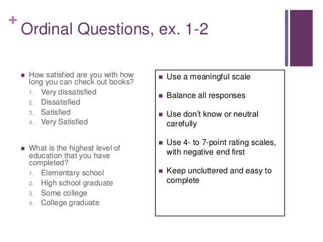 Ordinal Questions Examples _ Ordinal Scale: Definition and Examples – FQDA