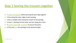 How to Assemble All Components (Fly,Pockets,Waist Bank) and Prepare ...