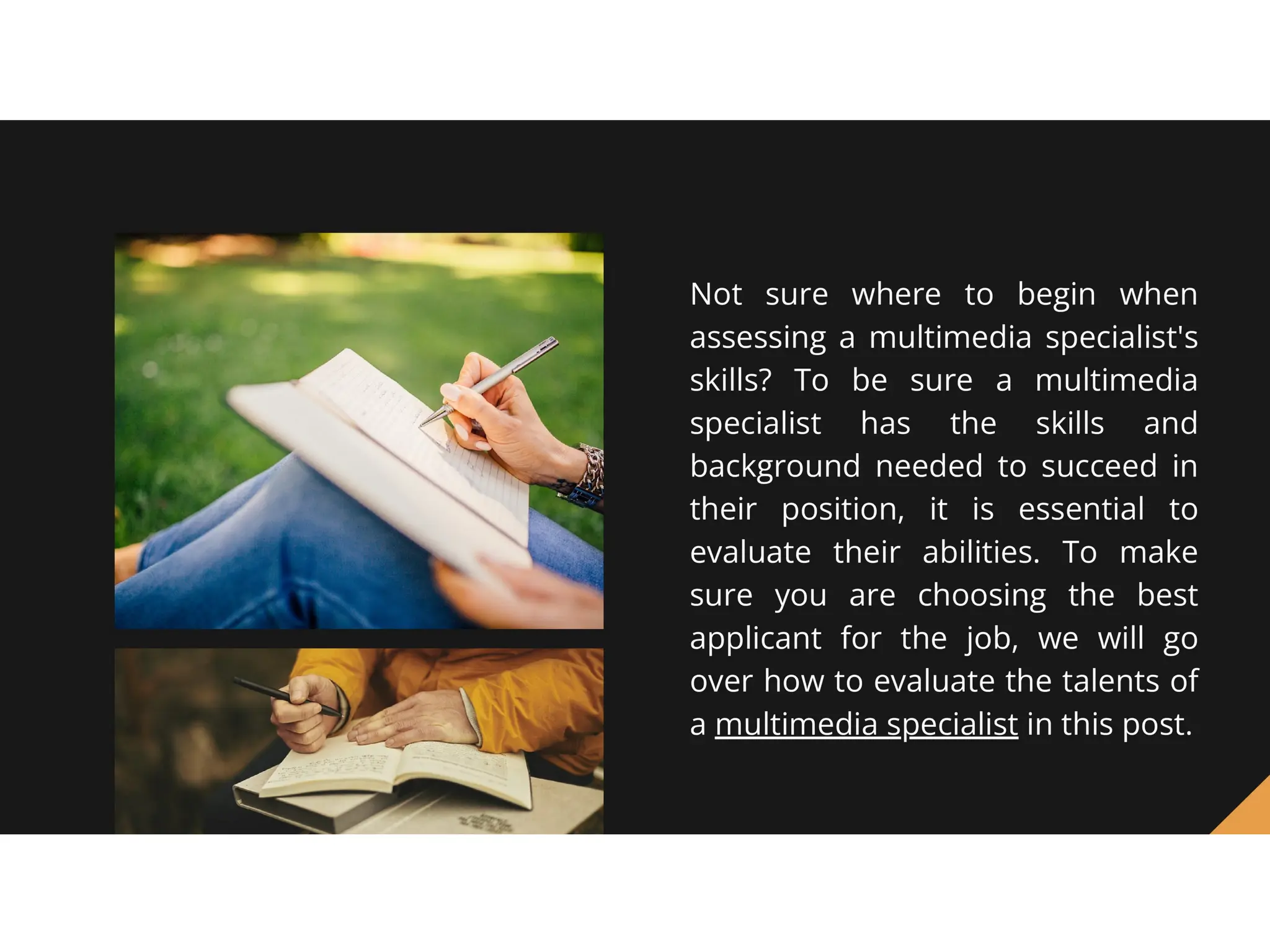 How to Assess Multimedia Specialist Skills Effectively | PPT
