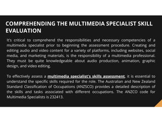 How to Assess Multimedia Specialist Skills Effectively | PPT