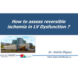 Andres.Iniguez.Romo@sergas.es
Dr. Andrés Iñiguez
How to assess reversible
ischemia in LV Dysfunction ?
 
