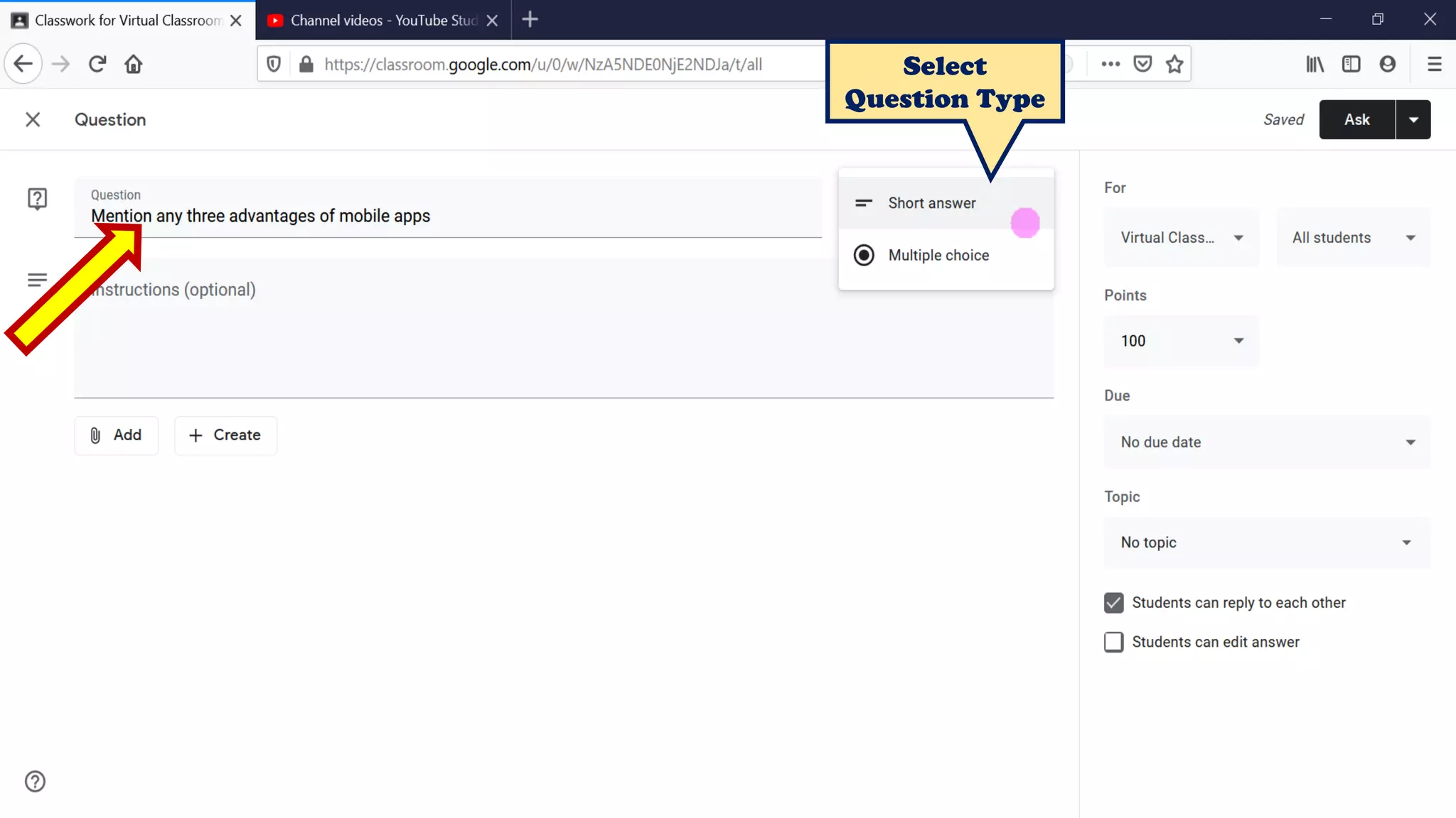 Select
Question Type