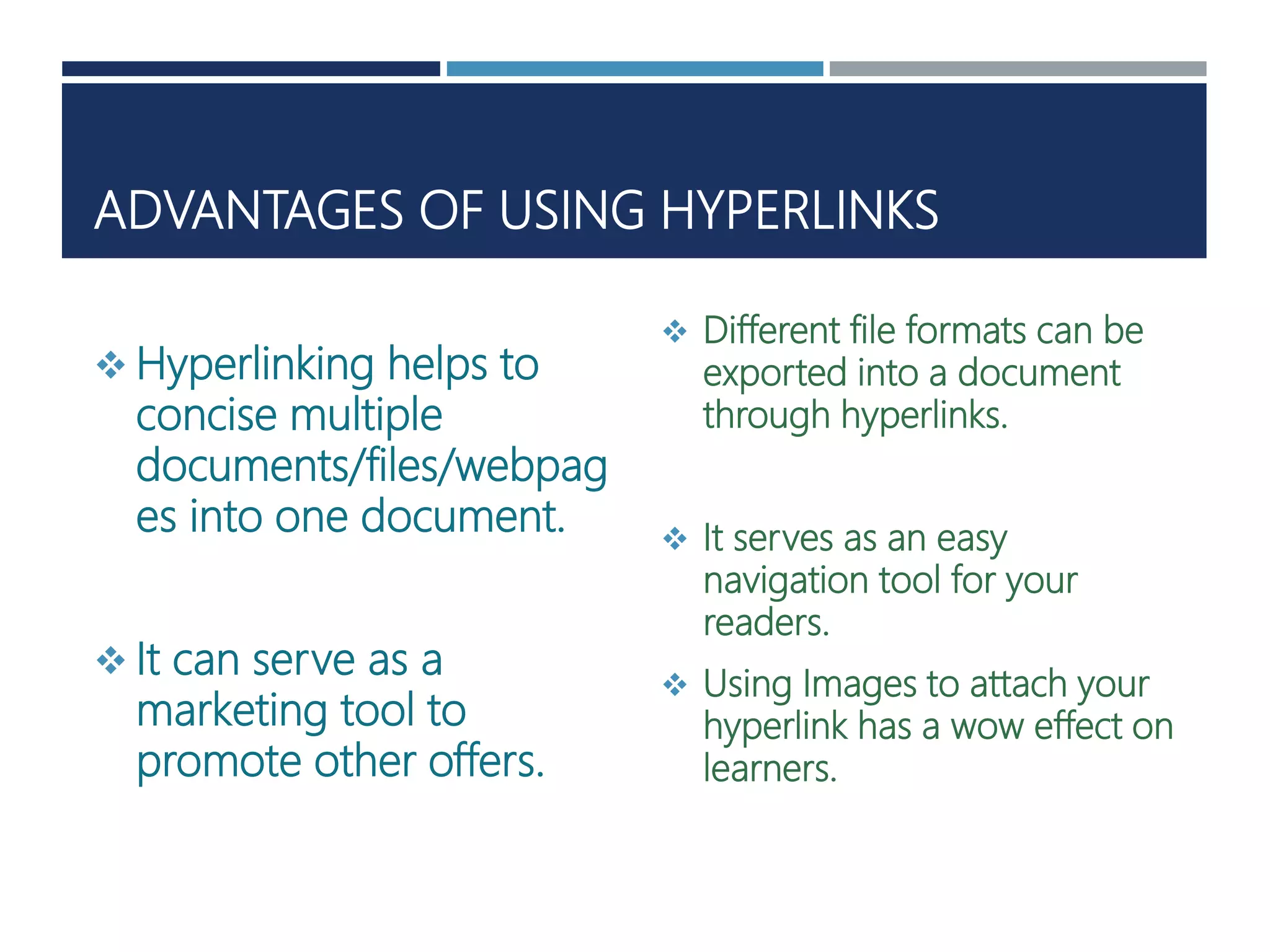 How to attach hyperlinks to a powerpoint document | PPT