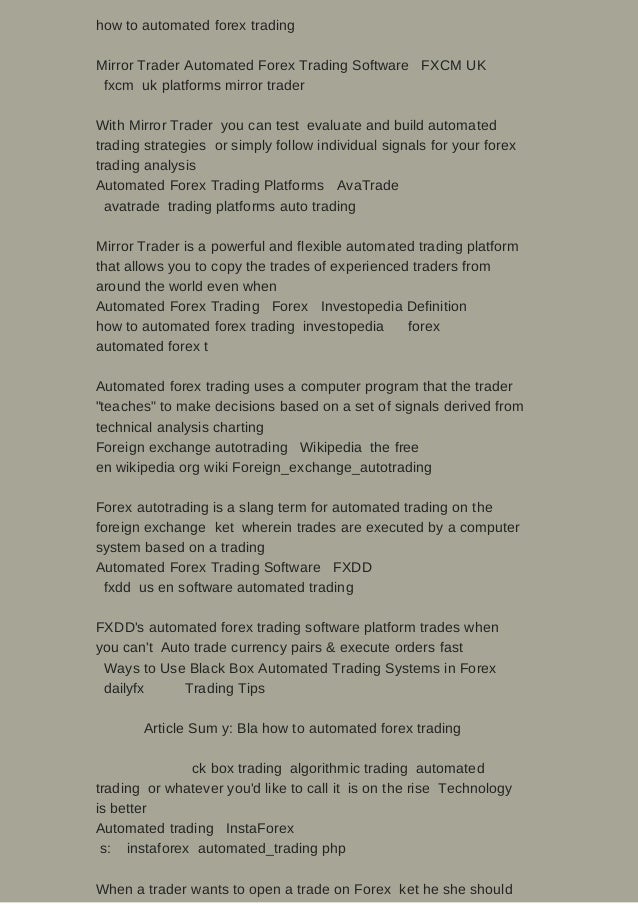 How To Automated Forex Trading Unlimited Access Download - 
