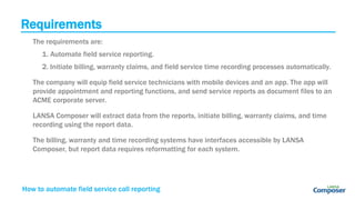 How to automate field service call reporting with LANSA Composer
