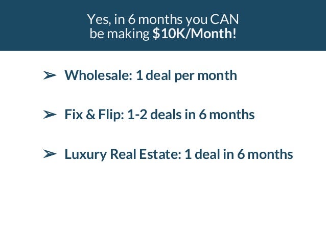 how to make 6 figures a month