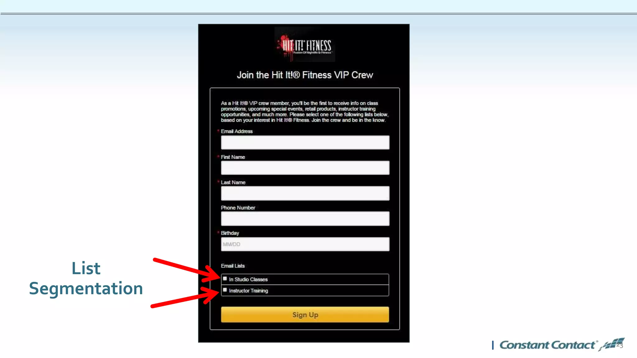 23
List
Segmentation
 