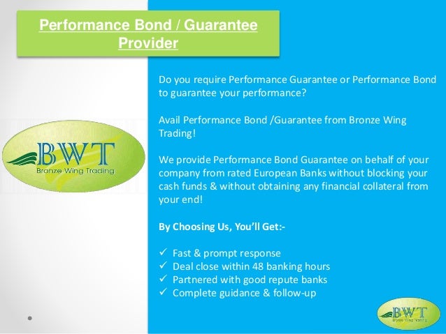 Apply Performance Bond Performance Bond Process
