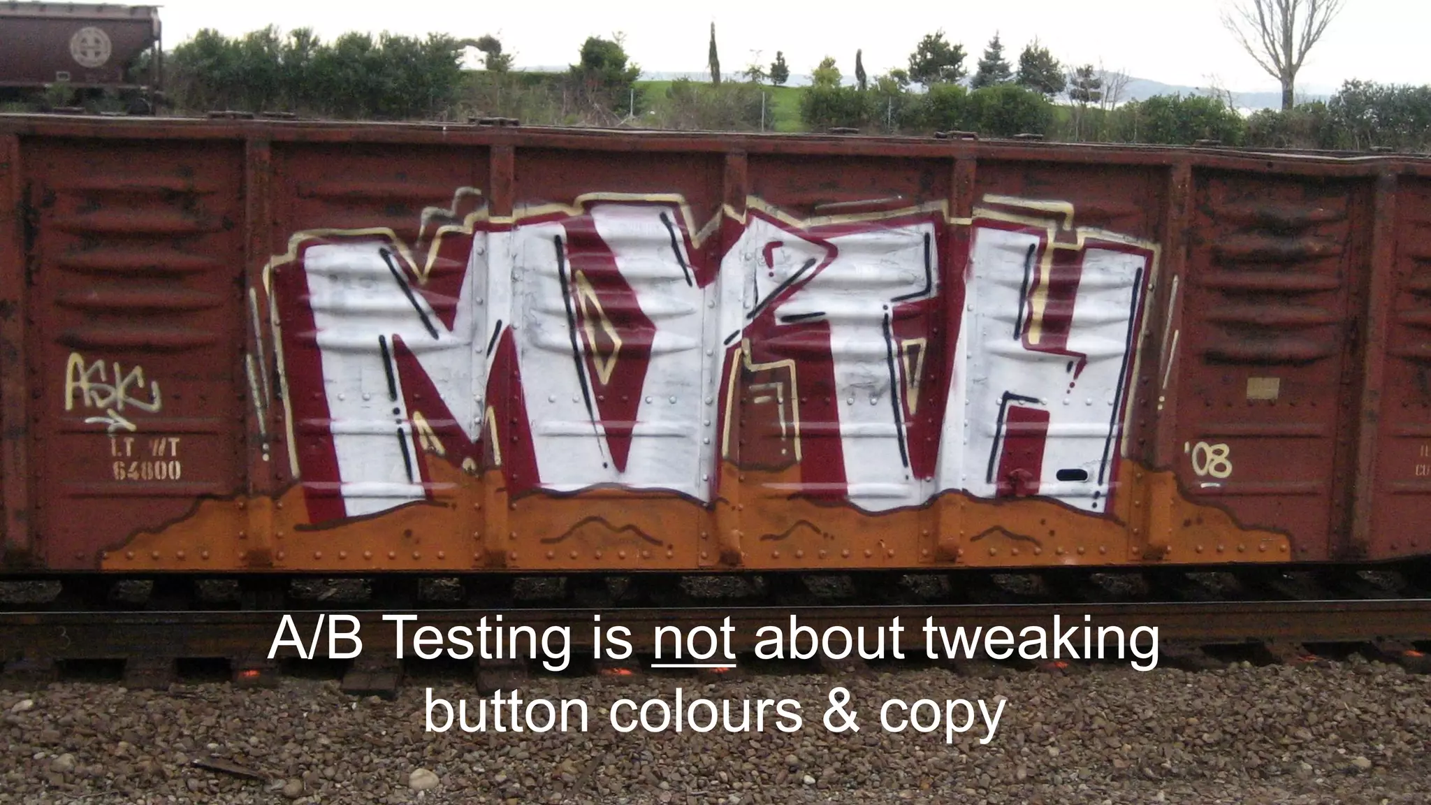 @paulrouke #DMS2015
A/B Testing is not about tweaking
button colours & copy
 