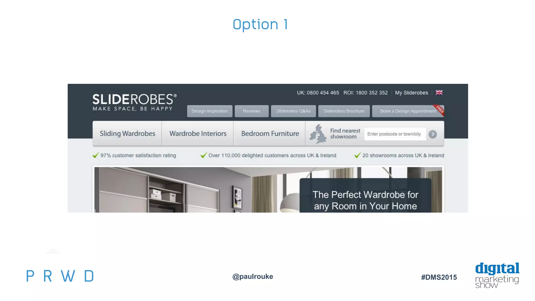 @paulrouke #DMS2015
Option 1
 