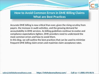 How to Avoid Common Errors in DME Billing Claims What are Best ...