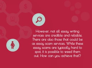 How To Avoid Essay Scam Services | PPT