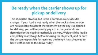 HOW TO AVOID EXTRA CHARGES IN FREIGHT SHIPPING | PPTX