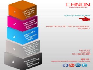 How to avoid tech support scams for canon printer