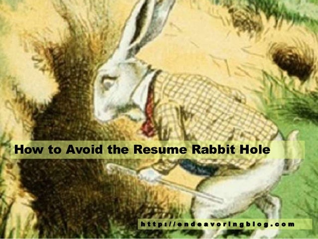 Resume Rabbit Awesome How To Avoid The Resume Rabbit Hole Top 40 Tips Resume Rabbit Awesome How To Avoid The Resume Rabbit Hole Top 40 Tips