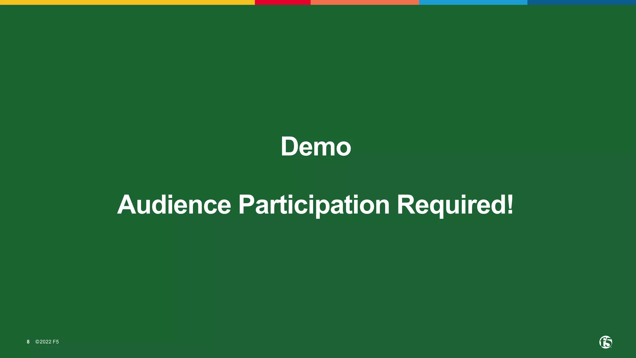 ©2022 F5
8
Demo
Audience Participation Required!
 