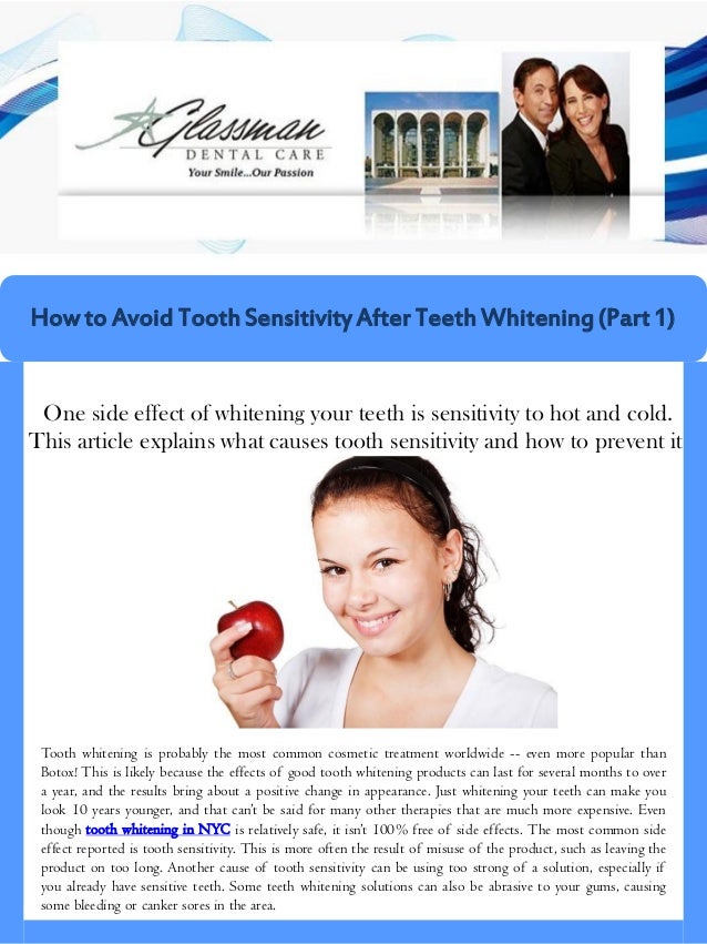 How to Avoid Tooth Sensitivity After Teeth Whitening (Part 1)