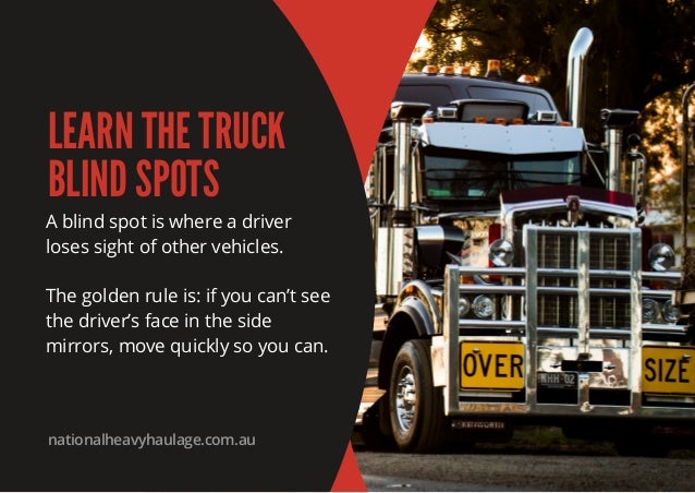 How to avoid truck blind spots