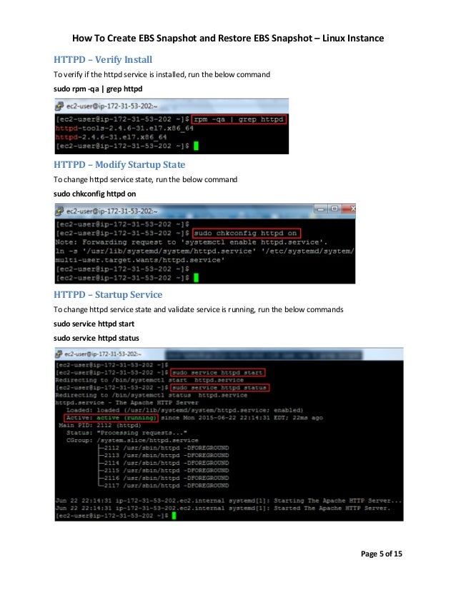 How To Create EBS Snapshot and Restore EBS Snapshot Linux Instance