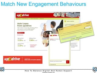 H o w T o B a l a n c e D i g i t a l A n d H u m a n S u p p o r t
© Brainfood Consulting 2016 50
Match New Engagement Behaviours
 