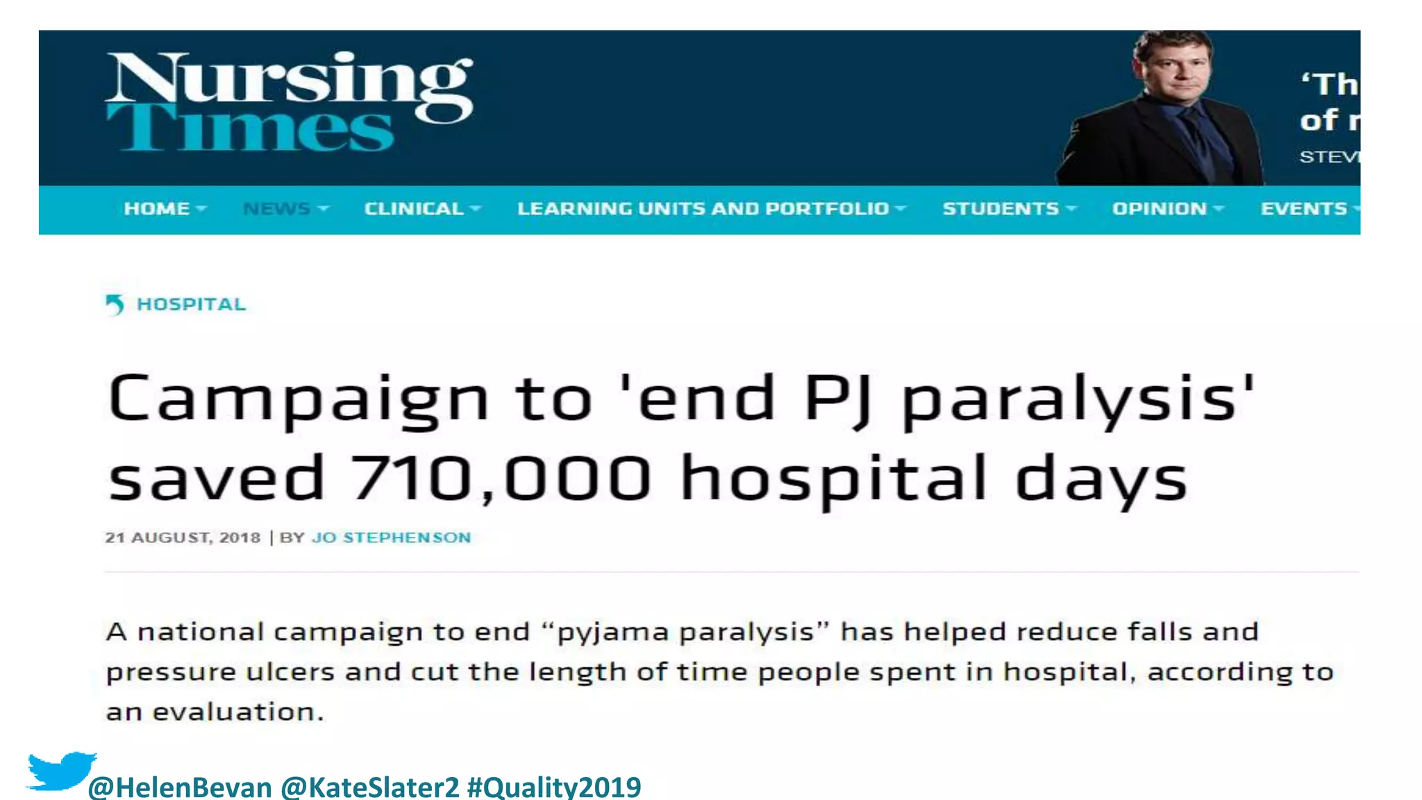 @HelenBevan @KateSlater2 #Quality2019
 