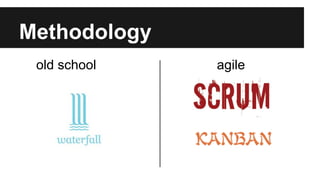 Methodology 
old school agile 
 