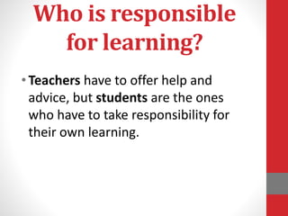 How to be a good learner ppt | PPTX