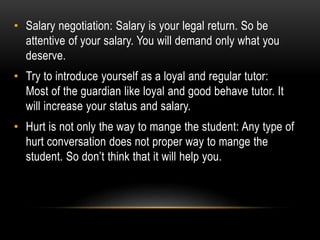 Loyal Tutor How to be a good private tutor in | PPT