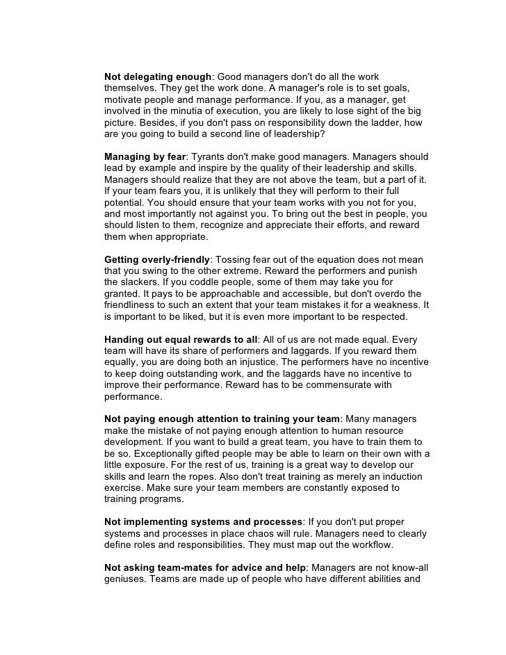 How to be a great manager