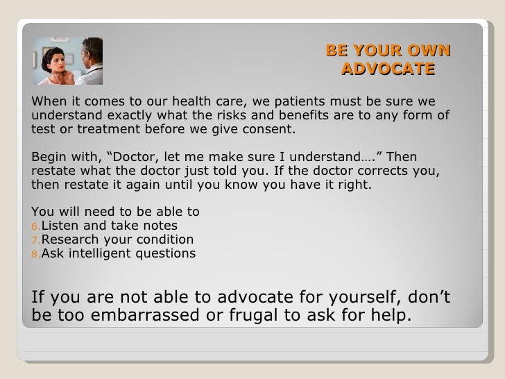 How To Be A Patient Advocate