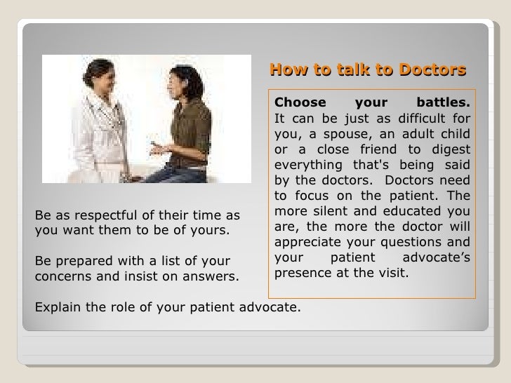 How To Be A Patient Advocate