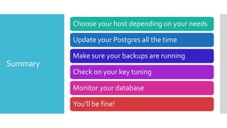 How to be a Postgres DBA in a Pinch | PPTX