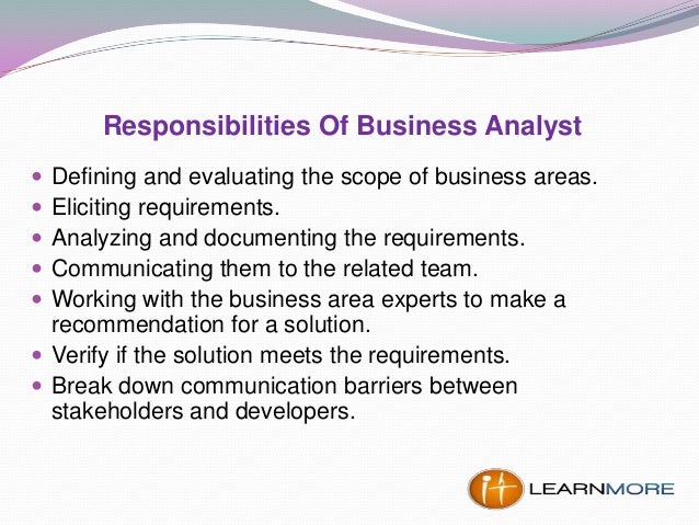 duties of business analyst