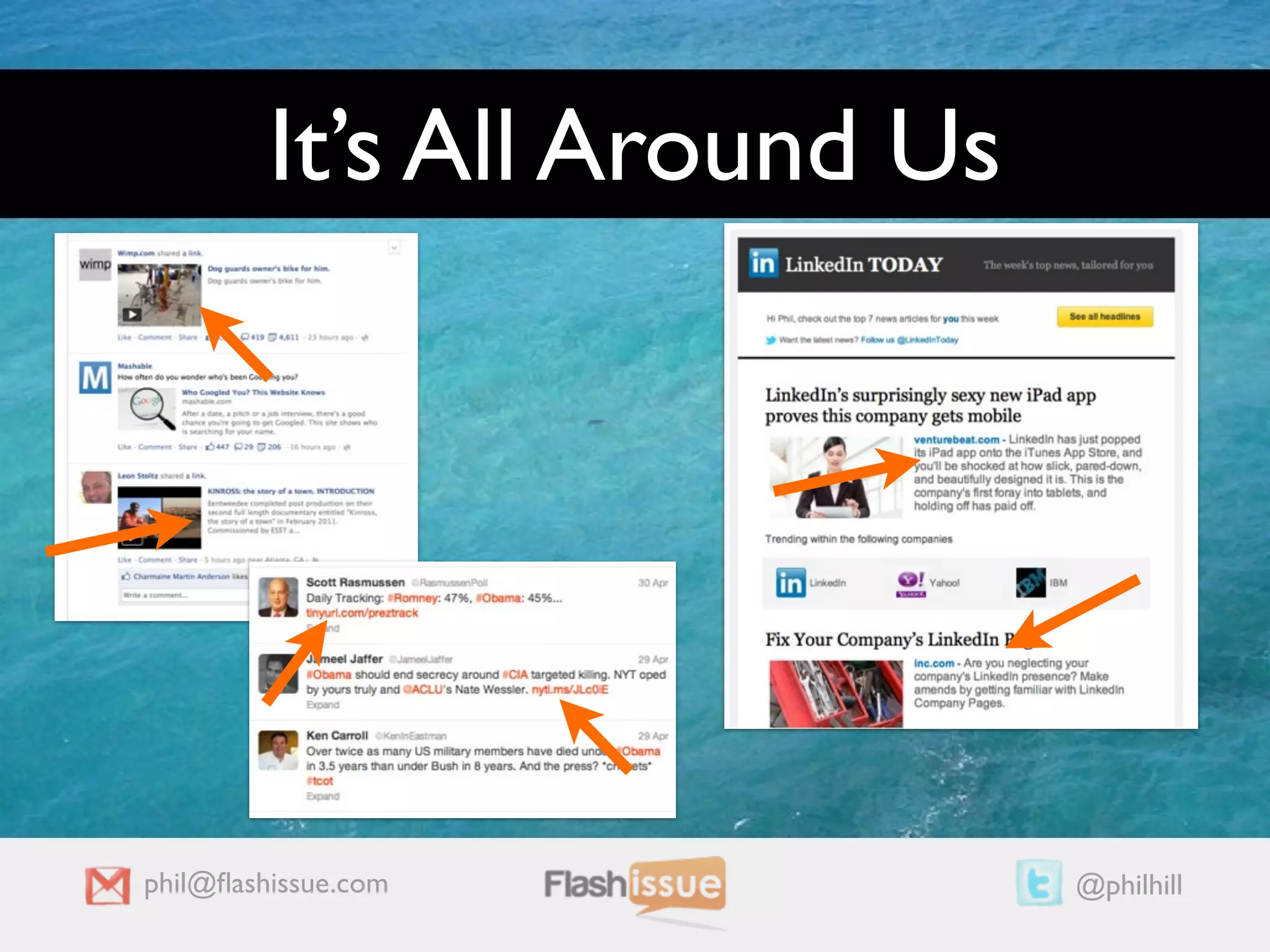 It’s All Around Us




phil@ﬂashissue.com            @philhill
 