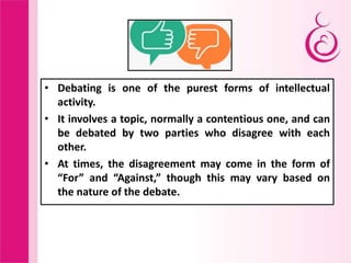 How to become a good debator by dr alka arup mukherjee nagpur m.s.india ...