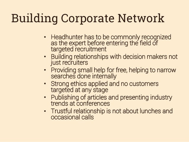 how to be a headhunter