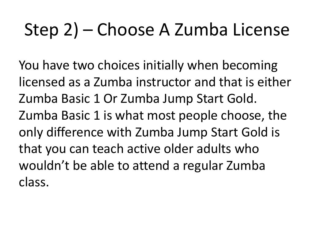 How To A Licensed Zumba Instructor