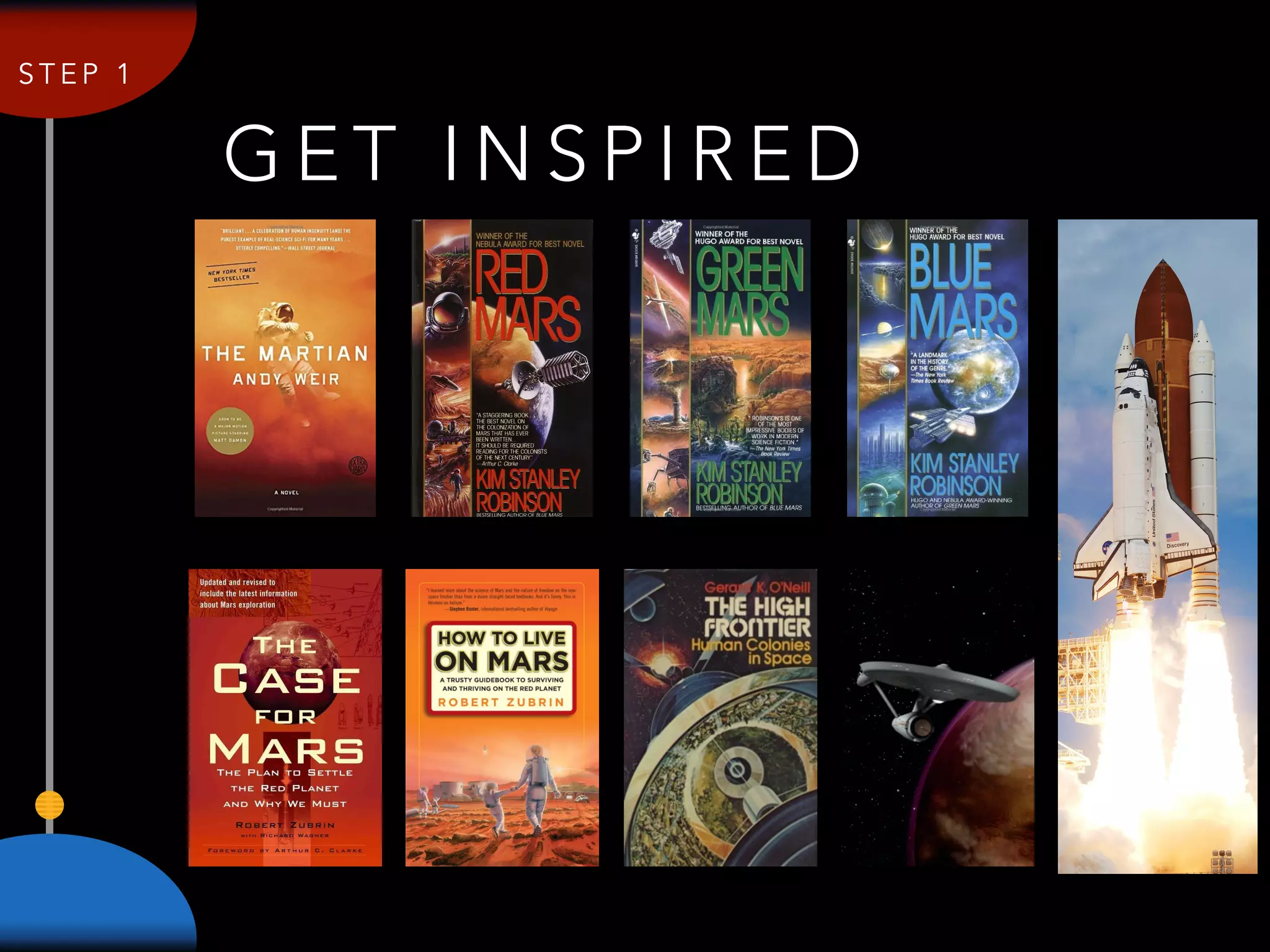 G E T I N S P I R E D
S T E P 1
 